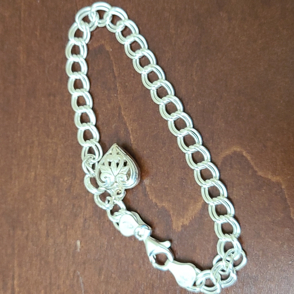 Sterling silver charm bracelet